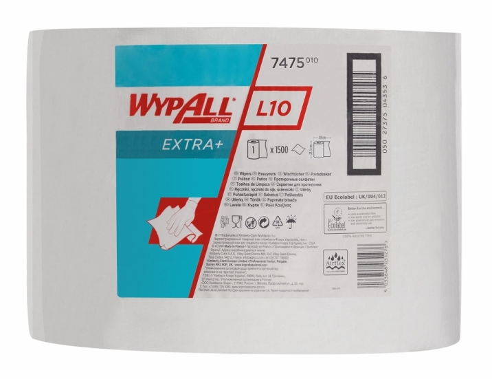 WYPALL L10 EXTRA+ WIPERS-LARGE ROLL/WHITE